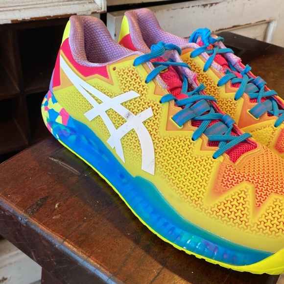 ASICS Gel Resolution 8 Tennis Shoes Yellow size 12 - Picture 6 of 12